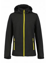 Icepeak Kurtka softshellowa "Brimfield" w kolorze czarno-żółtym rozmiar: 50. Czarne kurtki outdoor i hardshell Icepeak, bez wzorów, bez kaptura. Za 179.22 zł.