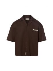 Another Cotton Lab koszula lniana Mężczyźni Comfort Fit len brązowy, S. Brązowe koszule Another Cotton Lab, m, bez wzorów, ze lnu, bez kołnierzyka, bez ramiączek. Za 349.95 zł.