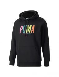 Bluza sportowa męska Puma Swxp Graphic. Czarne bluzy z kapturem Puma, l, bez wzorów, z bawełny, z kapturem. Za 414.00 zł.