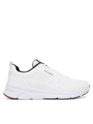Tommy Hilfiger Sneakersy Light Knitted Hilfiger Runner FM0FM06010 Biały. Białe buty sportowe casual Tommy Hilfiger, bez wzorów, z materiału, bez zapięcia. Za 449.99 zł.