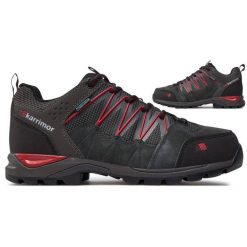 Buty turystyczne męskie Karrimor Pinnacle Low. Czarne buty turystyczne Karrimor, bez wzorów, z materiału, bez zapięcia, trekkingowe. Za 474.99 zł.