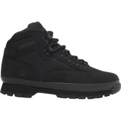 Buty do chodzenia męskie Timberland Euro Hiker Mid. Czarne buty sportowe casual Timberland, bez wzorów, z materiału, za kostkę, bez zapięcia. Za 729.99 zł.