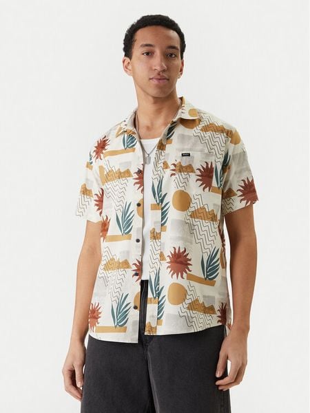 RVCA Koszula Anytime AVYWT00489 Écru Regular Fit. Koszule RVCA, m, bez wzorów, z wiskozy, bez kołnierzyka, bez ramiączek. Za 299.99 zł.