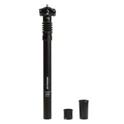 Sztyca siodła amortyzowana Btwin 27,2 mm z adapterem od 29,8 do 31,8 mm. Piżamy Decathlon, bez wzorów, bez ramiączek. Za 99.99 zł.