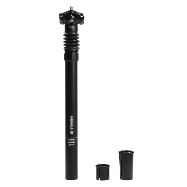 Sztyca siodła amortyzowana Btwin 27,2 mm z adapterem od 29,8 do 31,8 mm. Piżamy Decathlon, bez wzorów, bez ramiączek. Za 99.99 zł.