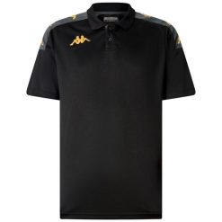 Polo Kappa Ghiolo. Czarne koszulki polo Kappa, m, bez wzorów, bez kołnierzyka, bez ramiączek. Za 148.90 zł.