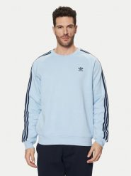 Adidas Bluza adicolor Classics 3-Stripes JN7026 Błękitny Regular Fit. Niebieskie bluzy Adidas, l, bez wzorów, z bawełny, bez kaptura. Za 199.99 zł.