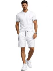 Geographical Norway Koszulka polo "Koliar" w kolorze białym rozmiar: S. Białe koszulki polo Geographical Norway, s, bez wzorów, z bawełny, bez kołnierzyka, bez ramiączek. Za 86.99 zł.