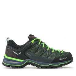 Trekkingi Salewa. Zielone buty trekkingowe Salewa, bez wzorów, z gore-texu, bez zapięcia. Za 819.99 zł.