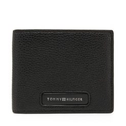 Duży Portfel Męski Tommy Hilfiger. Czarne portfele Tommy Hilfiger, bez wzorów. Za 249.99 zł.