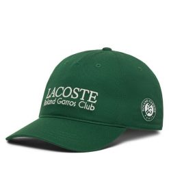 Czapka z daszkiem Lacoste. Zielone czapki z daszkiem LACOSTE, bez wzorów. Za 319.99 zł.