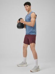 Spodenki treningowe szybkoschnące męskie 4F 4FRSS26TFSHM1662. Czarne krótkie spodenki sportowe 4F, l, bez wzorów, z elastanu. Za 99.99 zł.