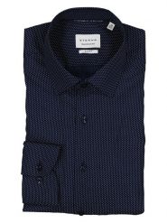 Eterna Koszula - Slim fit - w kolorze granatowym rozmiar: 38. Niebieskie koszule Eterna, bez wzorów, z bawełny, bez kołnierzyka, bez ramiączek. Za 118.56 zł.