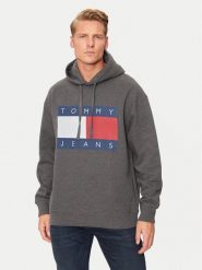 Tommy Jeans Bluza DM0DM20591 Szary Relaxed Fit. Szare bluzy Tommy Jeans, m, bez wzorów, z bawełny, bez kaptura. Za 299.99 zł.
