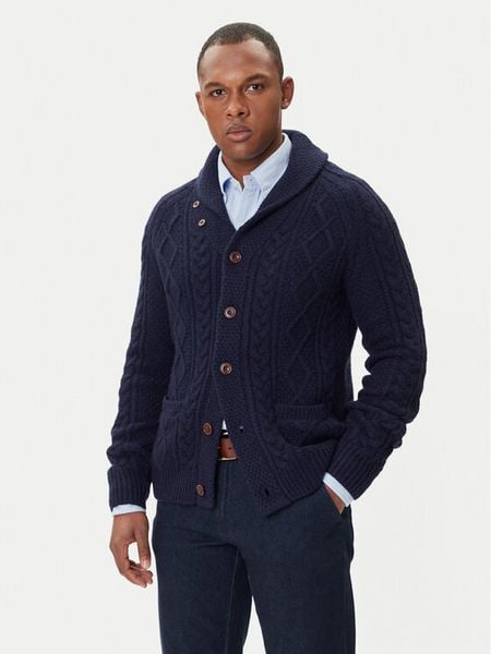 Polo Ralph Lauren Sweter 7,10978E+11 Granatowy Regular Fit. Niebieskie swetry rozpinane Polo Ralph Lauren, m, bez wzorów, z wełny, bez kołnierzyka, bez ramiączek. Za 2,199.00 zł.