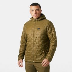 Kurtka narciarska z kapturem Helly Hansen Lifaloft. Brązowe kurtki przeciwdeszczowe Helly Hansen, m, bez wzorów, z kapturem. Za 922.00 zł.