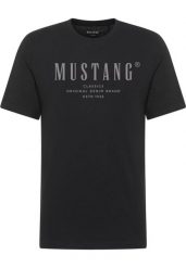 Męski T-Shirt Mustang Style Alex Black 1017998 4142. Czarne t-shirty Mustang, l, bez wzorów, bez kołnierzyka, bez ramiączek. Za 79.99 zł.