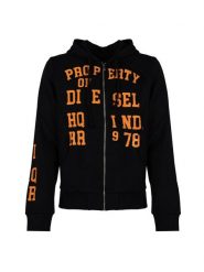 Diesel Bluza "Ginn Hood Zip" | A08697-0HAYT | Mężczyzna | Czarny. Czarne bluzy Diesel, l, bez wzorów, z bawełny, z kapturem. W wyprzedaży za 359.00 zł.