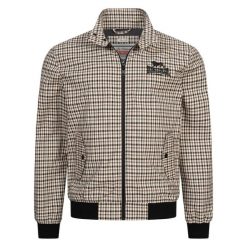 Kurtka Lonsdale Classic Check. Brązowe kurtki Lonsdale, xl, bez wzorów, z bawełny, bez kaptura. Za 469.10 zł.
