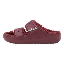 Klapki Dla Dorosłych Crocs Classic Cozzy Sandal. Czerwone klapki Crocs, z materiału. Za 202.99 zł.