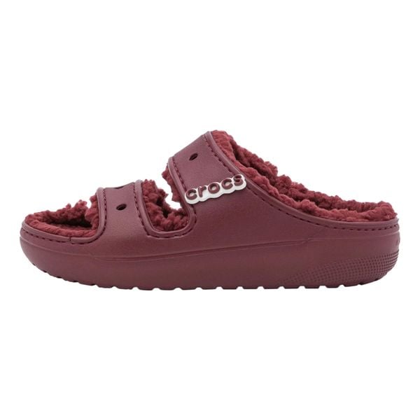 Klapki Dla Dorosłych Crocs Classic Cozzy Sandal. Czerwone klapki Crocs, z materiału. Za 202.99 zł.