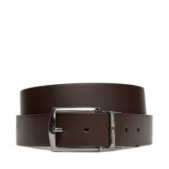 Pasek Tommy Hilfiger. Brązowe paski Tommy Hilfiger, bez wzorów. Za 195.99 zł.