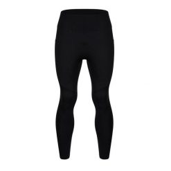 Męskie legginsy polarowe z ciepłą podszewką i elastycznym materiałem. Czarne legginsy długie sportowe G-HEAT, m, bez wzorów, z polaru, narciarskie. Za 129.79 zł.