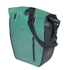 Pojedyncza torba rowerowa Rivo M MIK Hooks, srebrno-zielona. Czarne torby na laptopa BASIL. Za 318.00 zł.