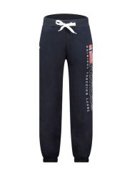 Geographical Norway Spodnie dresowe "Mogora" w kolorze granatowym rozmiar: 3XL. Niebieskie spodnie treningowe długie Geographical Norway, xl, bez wzorów, z dresówki. Za 96.83 zł.