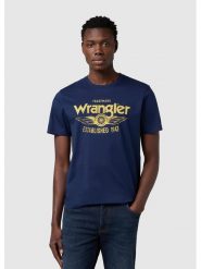 Wrangler Koszulka w kolorze granatowym rozmiar: L. Niebieskie bezrękawniki Wrangler, l, bez wzorów, z bawełny, bez kołnierzyka, bez ramiączek. Za 68.95 zł.