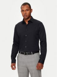 Selected Homme Koszula 16092939 Czarny Slim Fit. Czarne koszule Selected Homme, l, bez wzorów, z syntetyku, bez kołnierzyka, bez ramiączek. Za 199.99 zł.