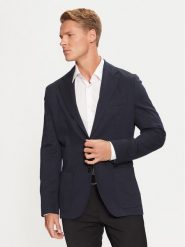 Tommy Hilfiger Marynarka MW0MW35849 Granatowy Regular Fit. Niebieskie garnitury Tommy Hilfiger, m, bez wzorów, z wiskozy. Za 1,799.00 zł.