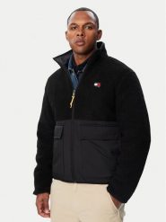 Tommy Jeans Kurtka przejściowa Essential DM0DM23227 Czarny Regular Fit. Czarne kurtki Tommy Jeans, m, bez wzorów, z jeansu, bez kaptura. Za 749.99 zł.