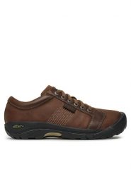 Keen Półbuty Austin 1007722 Brązowy. Brązowe eleganckie półbuty Keen, bez wzorów, ze skóry, bez obcasa, bez zapięcia. Za 409.99 zł.