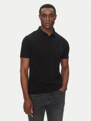KARL LAGERFELD Polo 745750 500221 Czarny Regular Fit. Czarne koszulki polo KARL LAGERFELD, m, bez wzorów, z bawełny, bez kołnierzyka, bez ramiączek. Za 379.99 zł.