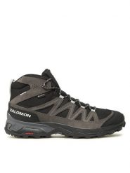 Salomon Trekkingi X Ward Leather Mid GORE-TEX L47181700 Szary. Szare botki sznurowane Salomon, bez wzorów, z gore-texu, bez obcasa, bez zapięcia. Za 499.99 zł.