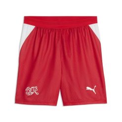 Męskie szorty reprezentacji Szwajcarii 2026 PUMA. Białe krótkie spodenki sportowe Puma, m, bez wzorów, z materiału. Za 199.00 zł.