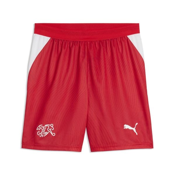 Męskie szorty reprezentacji Szwajcarii 2026 PUMA. Białe krótkie spodenki sportowe Puma, m, bez wzorów, z materiału. Za 199.00 zł.