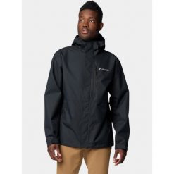 Płaszcz przeciwdeszczowy męski Columbia Hikebound II. Czarne kurtki przeciwdeszczowe Columbia, m, bez wzorów, bez kaptura. Za 369.00 zł.