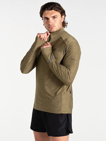 Dare 2b Koszulka funkcyjna "Power Up II" w kolorze khaki rozmiar: XL. Brązowe t-shirty sportowe Dare 2B, bez wzorów, z materiału, bez ramiączek, outdoorowe. Za 105.38 zł.