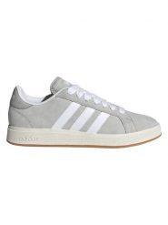 Adidas Skórzane sneakersy "Grand Court Base" w kolorze szaro-białym rozmiar: 45 1/3. Białe buty sportowe casual Adidas, bez wzorów, z materiału, bez zapięcia. Za 200.60 zł.