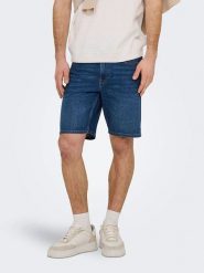 ONLY & SONS Szorty dżinsowe "Onsweft" w kolorze niebieskim rozmiar: XL. Niebieskie szorty Only & Sons, xl, bez wzorów, z jeansu, klasyczne. Za 74.28 zł.
