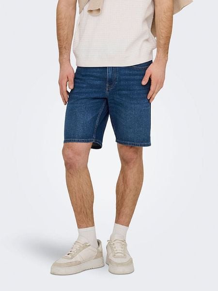 ONLY & SONS Szorty dżinsowe "Onsweft" w kolorze niebieskim rozmiar: XL. Niebieskie szorty Only & Sons, xl, bez wzorów, z jeansu, klasyczne. Za 74.28 zł.