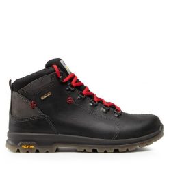 Trekkingi Grisport. Czarne botki sznurowane Grisport, bez wzorów, bez obcasa, bez zapięcia. Za 549.99 zł.