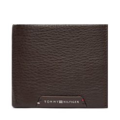Portfel Tommy Hilfiger. Brązowe portfele Tommy Hilfiger, bez wzorów. Za 349.99 zł.