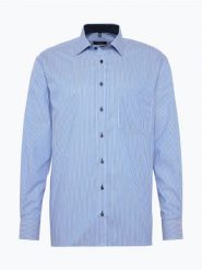 Eterna Comfort Fit Koszula niewymagająca prasowania Mężczyźni Comfort Fit Bawełna niebieski, 45. Niebieskie koszule Eterna Comfort Fit, m, bez wzorów, z bawełny, bez kołnierzyka, bez ramiączek. Za 279.95 zł.