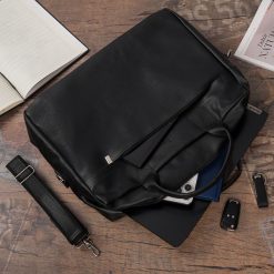 Torba męska skóra ekologiczna na dokumenty A4 laptopa czarna Beltimore M04. Czarne torby na laptopa . Za 199.99 zł.