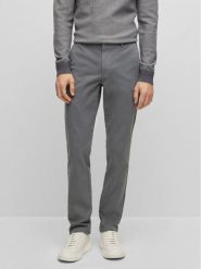 Boss Chinosy Kaito1 50487966 Szary Slim Fit. Szare eleganckie spodnie Boss, m, z bawełny. Za 419.99 zł.