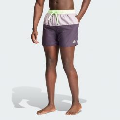 Szorty do pływania Colorblock CLX. Czerwone krótkie spodenki sportowe Adidas, m, bez wzorów, z materiału. Za 140.50 zł.