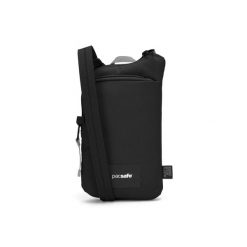 Saszetka Pacsafe Go Tech Crossbody - jet black. Czarne torby na ramię Pacsafe, bez wzorów, bez dodatków. Za 230.99 zł.